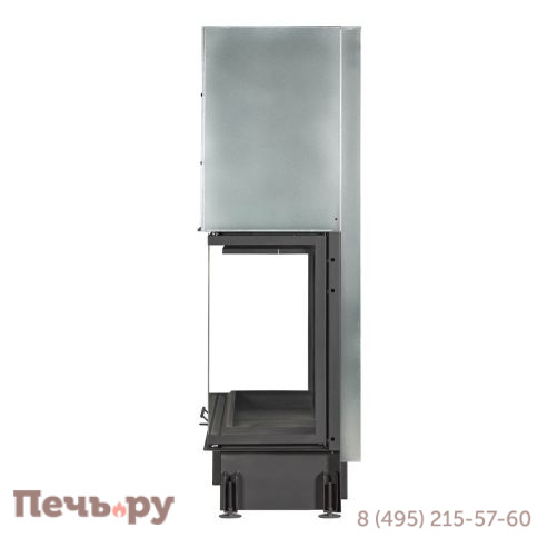 Каминная топка ЭкоКамин Дельта 1200х800х450 РB три стекла подовая, черный шамот фото 6
