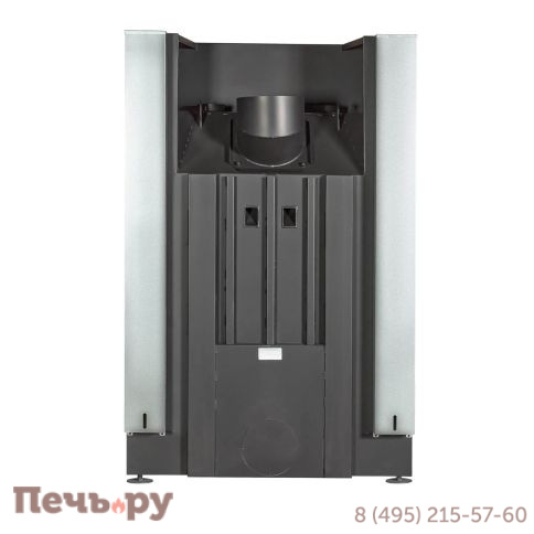 Каминная топка ЭкоКамин Дельта 1200х800х450 РB три стекла подовая, черный шамот фото 7