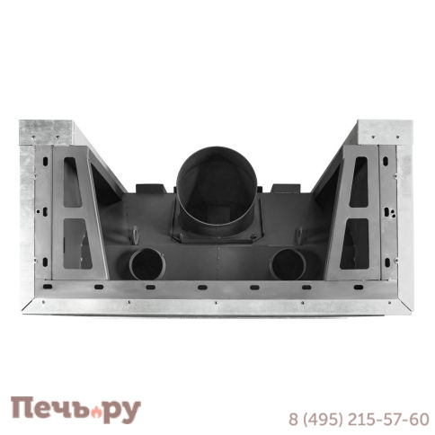 Каминная топка ЭкоКамин Дельта 1200х800х450 РB три стекла подовая, черный шамот фото 8