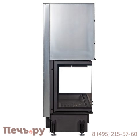 Каминная топка ЭкоКамин Дельта 1200 В три стекла черный шамот принтинг фото 5