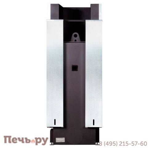 Каминная топка ЭкоКамин Дельта 700 PB три стекла подовое горение принтинг черный шамот фото 7