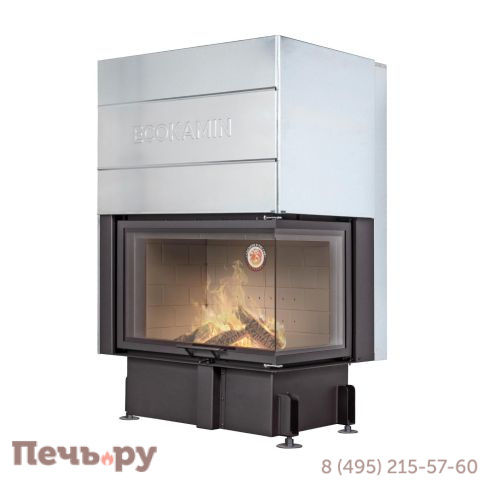 Каминная топка ЭкоКамин Дельта 800 два стекла принтинг фото 3