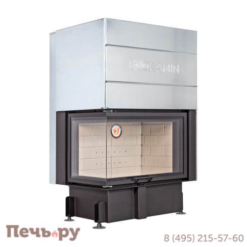 Каминная топка ЭкоКамин Дельта 800 два стекла принтинг фото 9