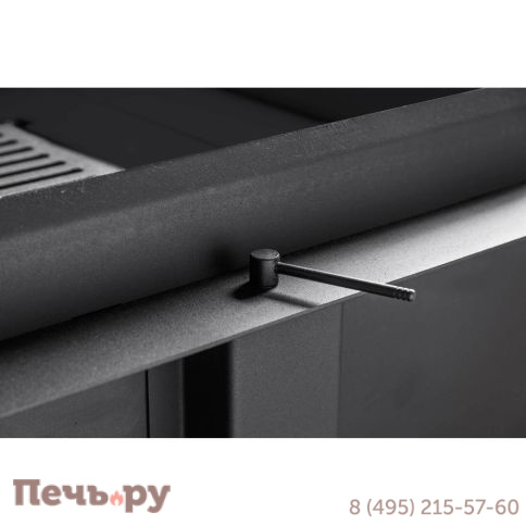 Каминная топка ЭкоКамин Дельта 800B два стекла черный шамот принтинг фото 9