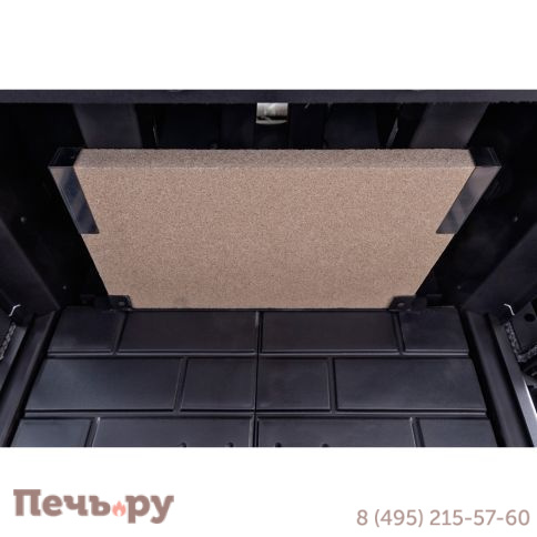Каминная топка ЭкоКамин Дельта 800B три стекла черный шамот принтинг фото 16