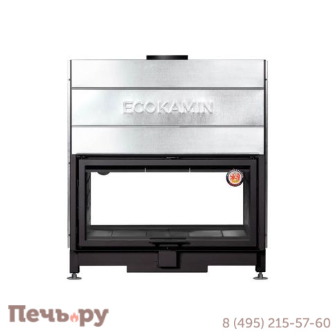 Каминная топка ЭкоКамин Вега 1000 TB туннельная черный шамот фото 4
