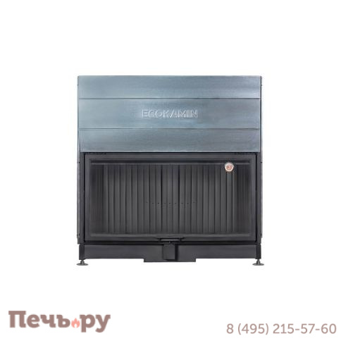 Каминная топка ЭкоКамин Вега 1600 В чёрный шамот подовое горение фото 4