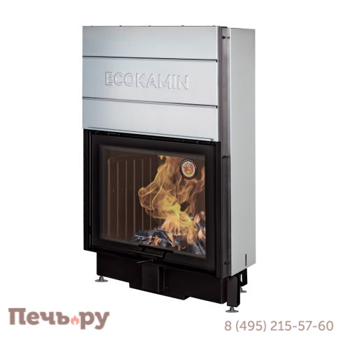 Каминная топка ЭкоКамин Вега 800 B принтинг черный шамот фото