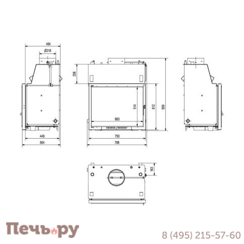 Каминная топка Kratki Amelia/PW/24/W/Deco, змеевик фото 5