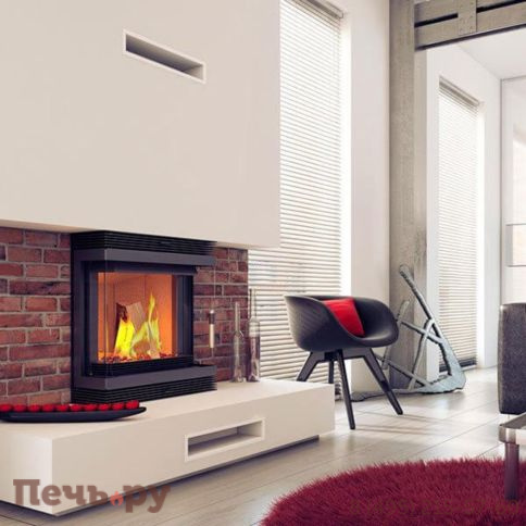 Каминная топка Kratki Blanka/LP/BS (угловое стекло слева-справа) фото 3