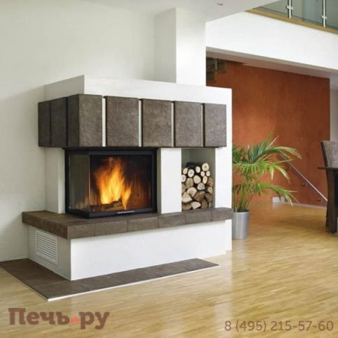 Каминная топка Kratki Maja/L/BS/G (угловое стекло слева, гильотина) фото 3