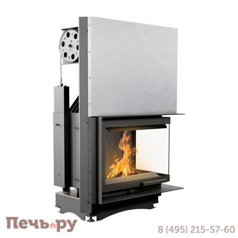 Каминная топка Kratki Maja/P/BS/G (угловое стекло справа,гильотина) фото