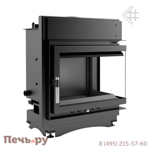 Каминная топка Kratki Maja/PW/BP/12/BS/W (угловое стекло справа, змеевик) фото 3