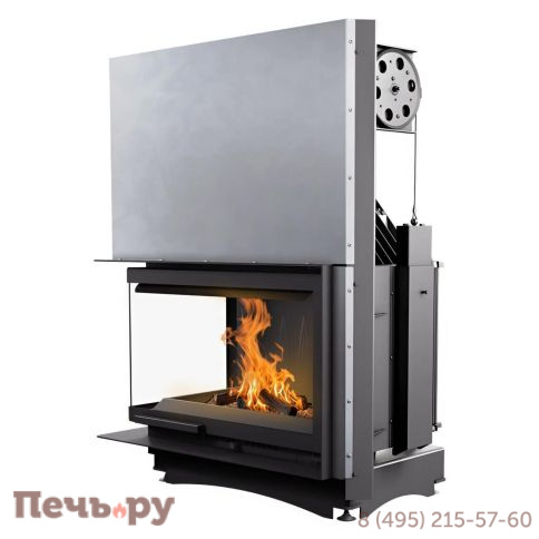 Каминная топка Kratki Oliwia/L/BS/G (угловое стекло слева, гильотина) фото