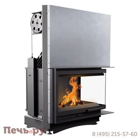 Каминная топка Kratki Oliwia/P/BS/G (угловое стекло справа,гильотина) фото