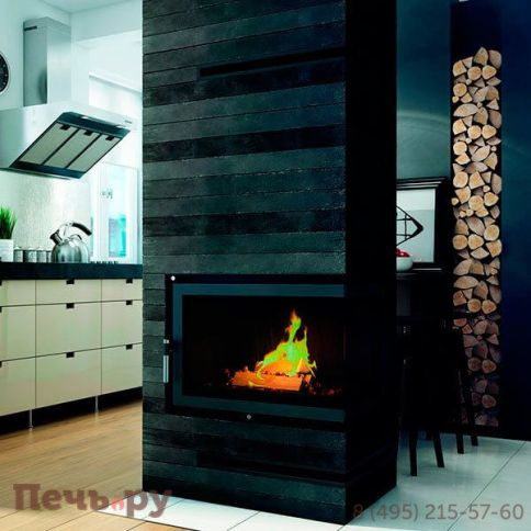 Каминная топка Kratki Oliwia/P/BS (угловое стекло справа) фото 3