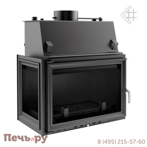 Каминная топка Kratki Oliwia/PW/BL/17/W (стекло слева, змеевик) фото 3