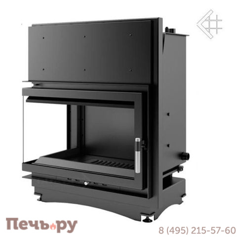 Каминная топка Kratki Oliwia/PW/BL/22/BS/W (угловое стекло слева, змеевик) фото 4