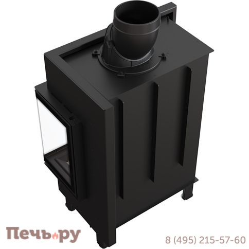 Каминная топка Kratki Pro Lucy/12/P/BS, стекло справа фото 6