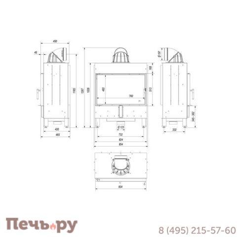 Каминная топка Kratki Pro Lucy/14 фото 11