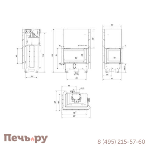 Каминная топка Kratki Pro MBM/L/BS/G фото 9