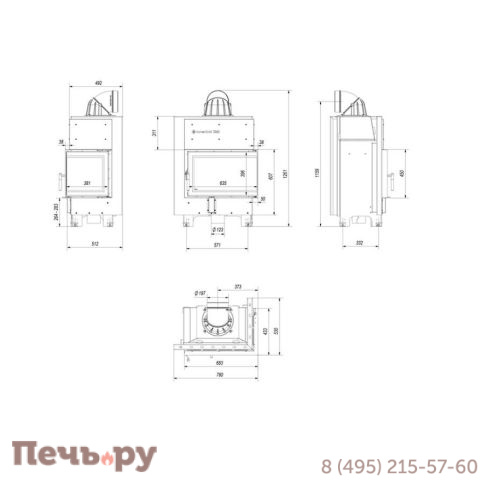 Каминная топка Kratki Pro MBM/P/BS фото 5