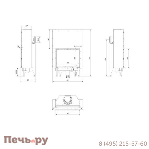 Каминная топка Kratki Pro Nadia/13/G фото 9