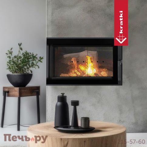 Каминная топка Kratki Simple S/BS (угловое стекло) фото 8