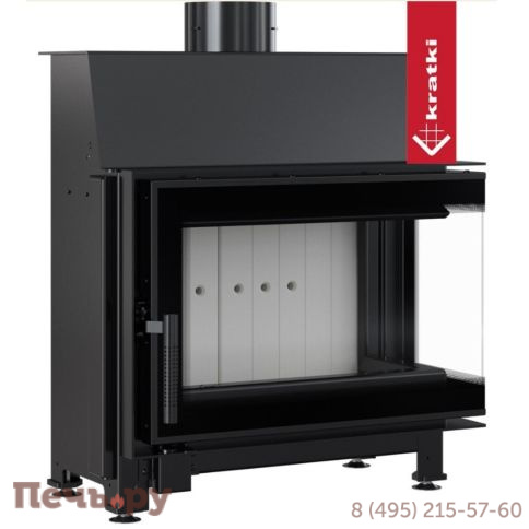 Каминная топка Kratki Simple S/BS (угловое стекло) фото 10