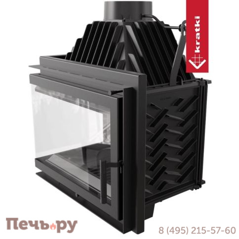 Каминная топка Kratki Simple/Z/S/BS (угловое стекло) фото 5