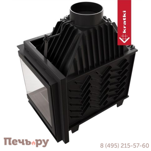 Каминная топка Kratki Simple/Z/S/BS (угловое стекло) фото 6