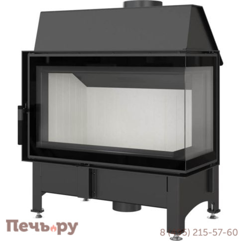 Каминная топка Kratki Zibi/P/BS/Deco (угловое  стекло справа) фото 4