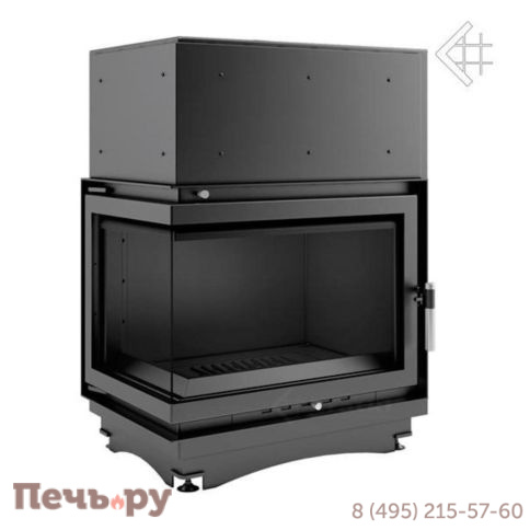 Каминная топка Kratki Zuzia/PW/BL/19/BS/W (угловое стекло слева, змеевик) фото 3