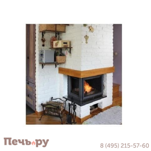 Каминная топка Kratki Zuzia/PW/BL/19/W (стекло слева, змеевик) фото 3