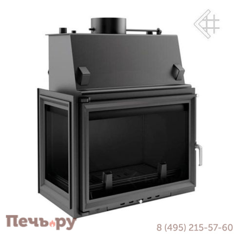 Каминная топка Kratki Zuzia/PW/BL/19/W (стекло слева, змеевик) фото 4