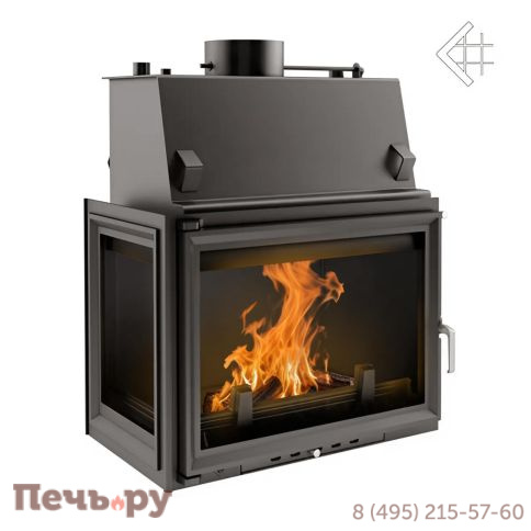 Каминная топка Kratki Zuzia/PW/BL/19/W (стекло слева, змеевик) фото