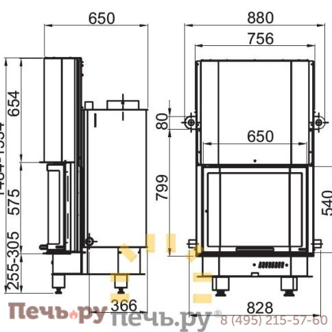 Каминная топка La Nordica ThermoChimney 650 PRYZMA 24000Kcal фото 3