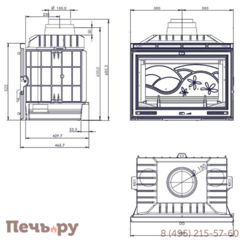 Каминная топка Lacunza RE-700 фото 6