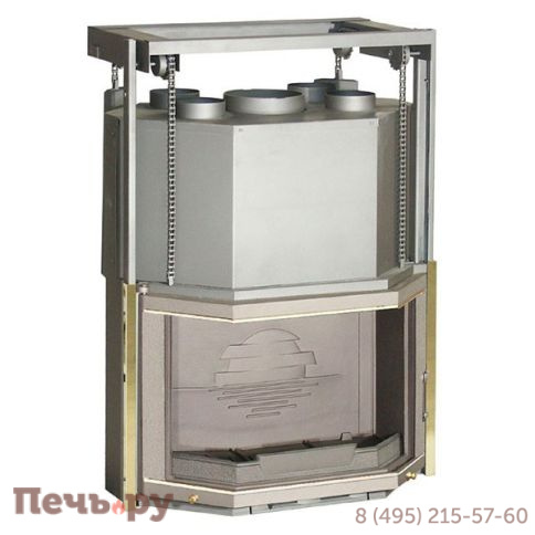 Каминная топка Laudel 850 Призматик контргруз с тепловым коробом фото