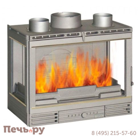 Каминная топка Laudel insert 700 Гранд Визьон Турбо 3 стекла фото