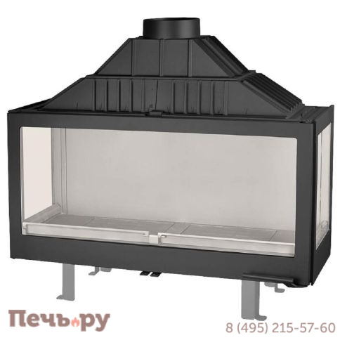Каминная топка Liseo Castiron LCI 11 GFLR два боковых стекла (180мм) фото