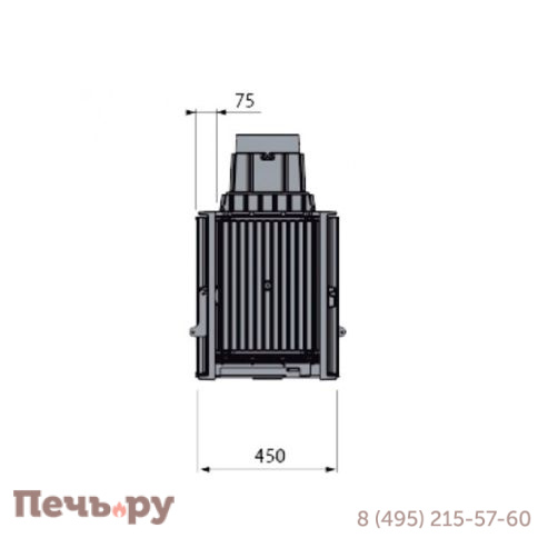 Каминная топка Liseo Castiron LCI 9 GDF CL двухсторонняя фото 4