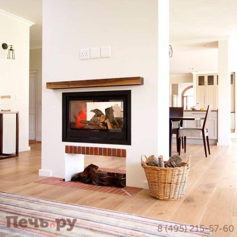 Каминная топка Liseo Castiron LCI 9 GDF двусторонняя фото 3