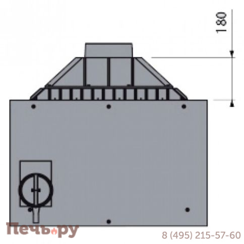 Каминная топка Liseo Castiron LCI 9 GFLR два боковых стекла фото 3