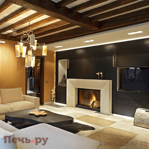 Каминная топка M-design Luna 1150 V Gold+ (Луна 1150 V Голд+) фото 3