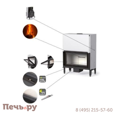 Каминная топка MCZ Plasma 95 прямое стекло фото 5