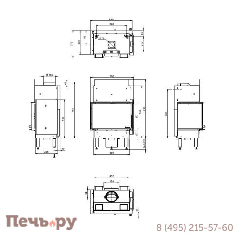 Каминная топка Nordpeis 21A фото 4