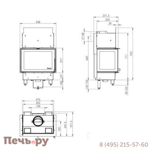 Каминная топка Nordpeis N-20U белая фото 3