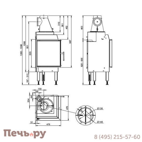 Каминная топка Nordpeis N-36A Exclusive фото 3