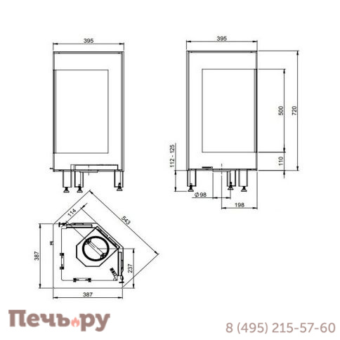 Каминная топка Nordpeis S-31A фото 3
